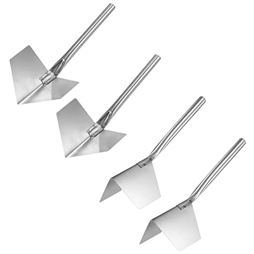 uxcell Inside and Outside Corner Trowels 2.7 Inch Stainless Steel Drywall Corner Shaping Tool 2sets - size: 2.7"