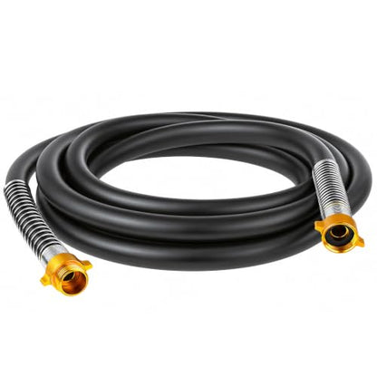 Garden Hose 5/8" x 15ft 4-Layer Heavy Duty Hose with 800 PSI Burst Pressure – Kink Resistant Flexible All-Weather Outdoor Hose for Yard Car Wash Pets Black - size: 15ft