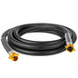 Garden Hose 5/8" x 15ft 4-Layer Heavy Duty Hose with 800 PSI Burst Pressure – Kink Resistant Flexible All-Weather Outdoor Hose for Yard Car Wash Pets Black - size: 15ft