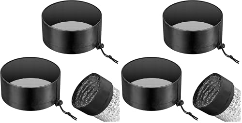 VIVOSUN 2-Pcs. Grow Tent Vent Cover, 4"/6"/8" Duct Filter Vent Cover with Elastic Band and Fixed Buckle for Plant Grow Tent Vent (Pack of 2) - size: 6 Inch (Pack of 2)