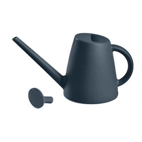 Plastic Watering Can - for Indoor and Outdoor House Plant Garden - with Long Spout - 1/2 Gallon - Grey - color: Gray