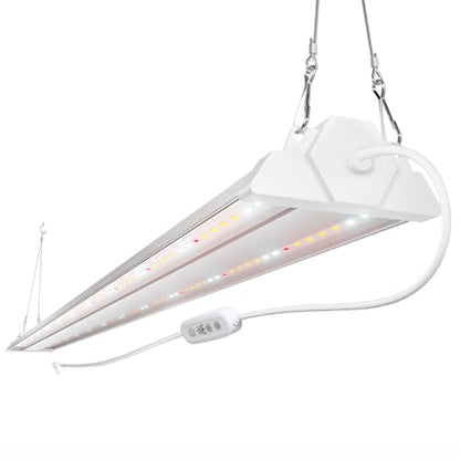 FREELICHT 1Pack 4FT Grow Light for Indoor Plants, Timer, 60W Full Spectrum