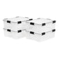 IRIS USA 4-Pack 41 Qt Storage Bins with Gasket Lids, Clear/Black - size: 41 Qt, style: 4 Pack