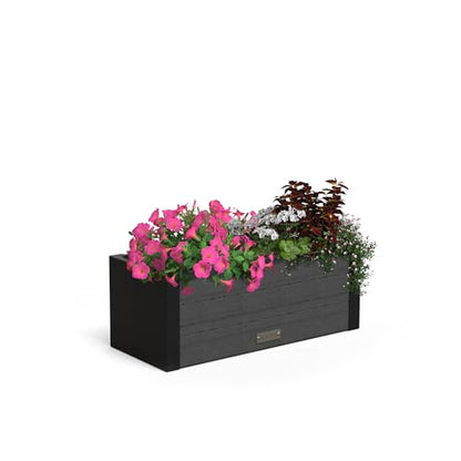 Mayne Horizon 24in Rectangular Window Box Planter, Charcoal - size: 24in