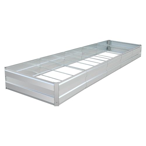 Galvanized Raised Garden Bed Kit, Metal Planter for Vegetables & Herbs, 13.5x3x1FT, Easy Assembly - size: 13.5x3x1FT