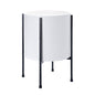 D'vine Dev Plastic Planter Pot with Metal Stand, White, 10 in, 55-D-A-2 - color: White, size: 10 Inch