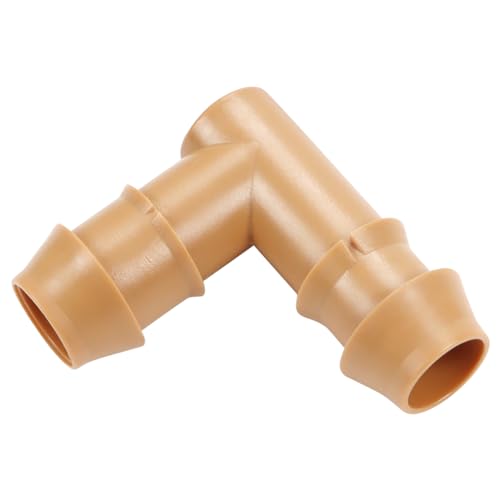 Drip Irrigation Elbow Fittings, 25 Pieces 1/2'' Drip Line Barbed Elbow Connectors for 1/2 Inch Irrigation Tubing 90 Degree Elbow for Garden Drip Sprinkler Systems - size: 1/2" Barbed Elbow
