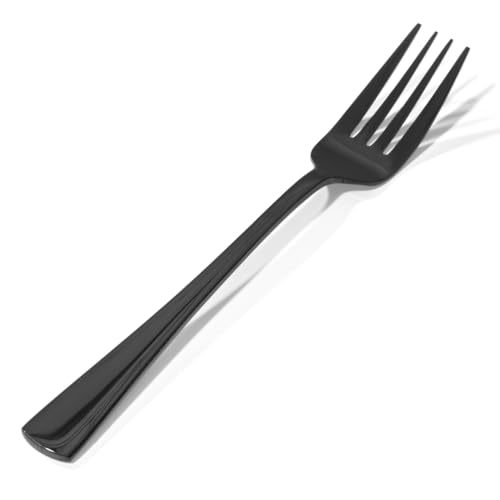 KINGSTONE Forks 12 Piece Black Dinner Forks Set, 18/10 Stainless Steel - color: Black, size: 12-Piece