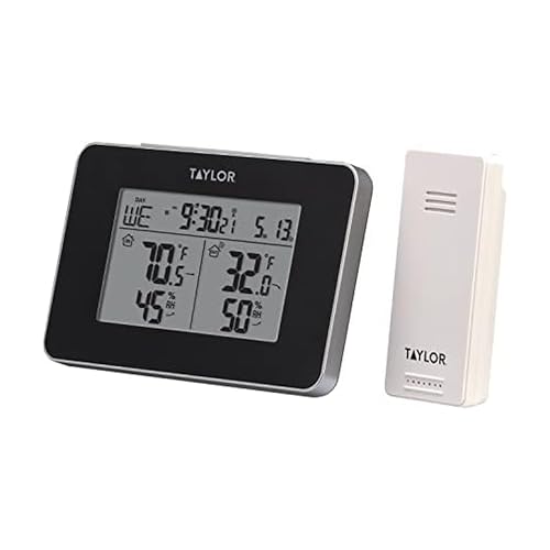 Taylor Precision Products 1731 Wireless Digital Indoor/Outdoor Weather Station, Black
