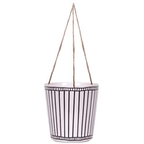 Hanging Skinny Blue Stripe 5'' Flower Pot, Multi Color