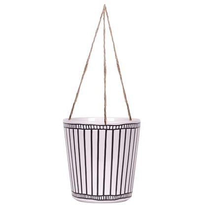 Hanging Skinny Blue Stripe 5'' Flower Pot, Multi Color