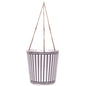 Hanging Skinny Blue Stripe 5'' Flower Pot, Multi Color