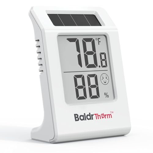 BaldrTherm Digital Thermometer Humidity Gauge Meter - color: White 1pack