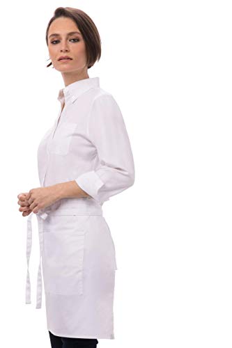 Chef Works Unisex Half Bistro Server Apron - color: White, 1 Pack