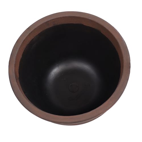 Sunnydaze Ribbed 13'' Plastic Planter Pot for Plants, Sable, 2pk - size: 13 in