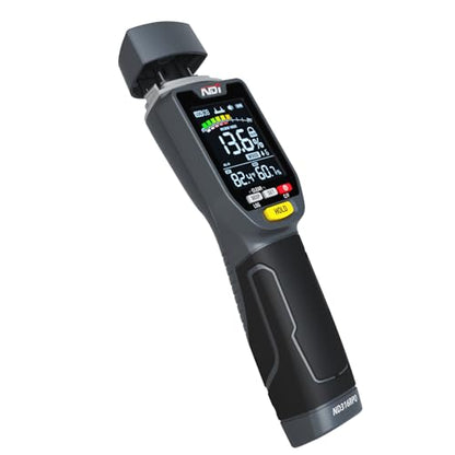 NDI ND316PRO Dual-Mode Moisture Meter – Pin & Pinless Non-Destructive, Wood & Building Materials, Temperature & Humidity Display, Data Log, Backlit LCD
