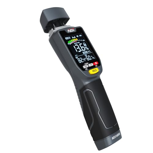 NDI ND316PRO Dual-Mode Moisture Meter – Pin & Pinless Non-Destructive, Wood & Building Materials, Temperature & Humidity Display, Data Log, Backlit LCD