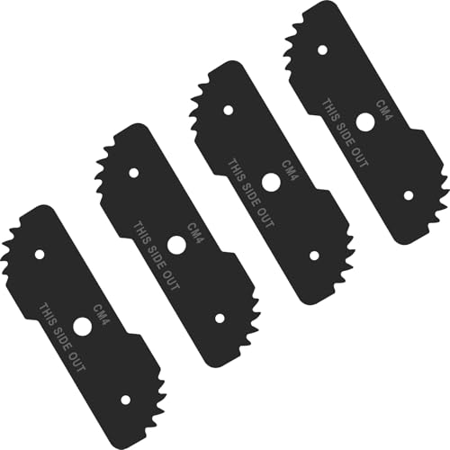 243801-02 Edger Blade (7-3/4" x 2-3/4"), Compatible with Black & Decker LE750, LE710, LE760 Lawn Edger, EH1000 Type 5 12 AMP Edge Hog Edger - Replaces 243801-00, 243797-00, 40-519 (4 Pack)