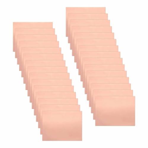 MECCANIXITY 30pcs Copper Foil Thin Tape Sheet Copper Metal Conductive 3"x4" - size: 3"(75mm) W x 4"(100mm) L