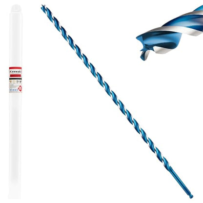 3/4" x 24" Wood Auger Drill Bits, 3-Flute Hex Shank - size: 3/4" x 24"