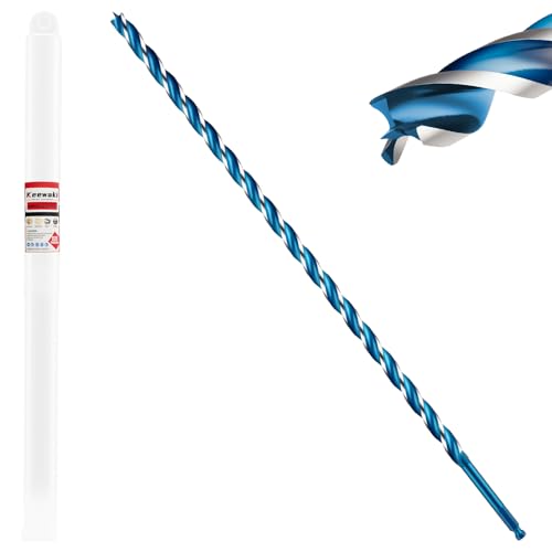 3/4" x 24" Wood Auger Drill Bits, 3-Flute Hex Shank - size: 3/4" x 24"