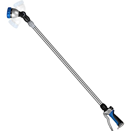 RESTMO Long Telescopic Watering Wand for Garden Hose, 36”-60” Garden Wand - color: Blue