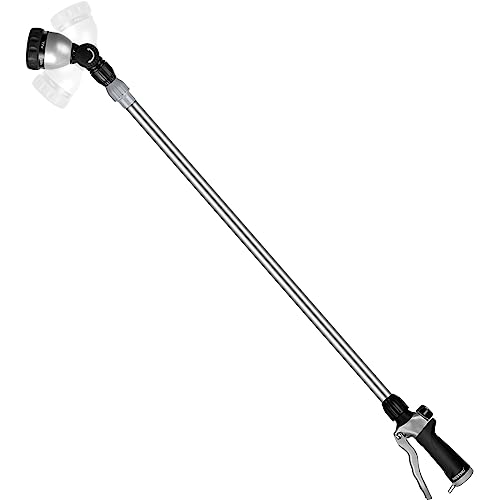 RESTMO Long Telescopic Watering Wand for Garden Hose, 36”-60” Garden Wand - color: Black