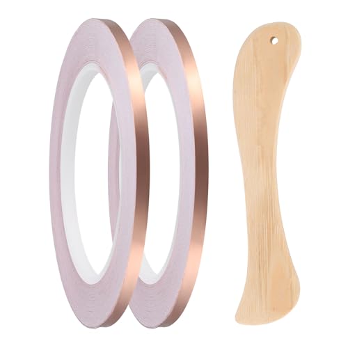 2pcs Copper Foil Tape 0.24" x82FT Single Conductive Adhesive Tape - size: 0.24 Inch x 82 FT