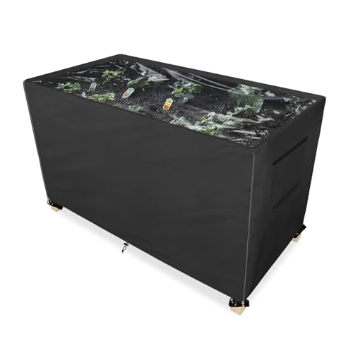 Outdoor Raised Garden Bed Winter Cover with Transparent PVC Top Window,Waterproof Heavy Duty Covers with Split Zipper for 48 x 24 x 30 inch Elevated Wood Planter Box Stand(Black,Cover only) - color: 48 x 24 x 30 inch(Black,PVC Top Window)