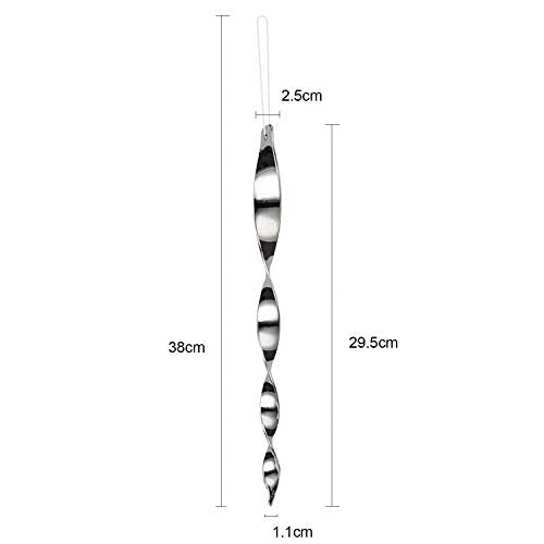 Besmon Woodpecker Bird Scare Devices，Reflective Scare Rods Control Device to Keep Birds Away from Patio Pool（Christmas Reflective Strip Hanging Home as Decoration） (6PCS) - size: 6PCS