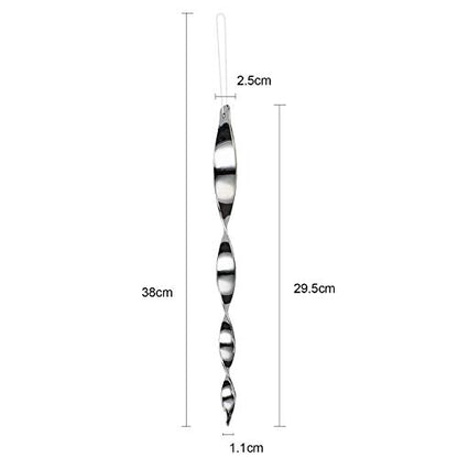 Besmon Woodpecker Bird Scare Devices，Reflective Scare Rods Control Device to Keep Birds Away from Patio Pool（Christmas Reflective Strip Hanging Home as Decoration） (6PCS) - size: 6PCS
