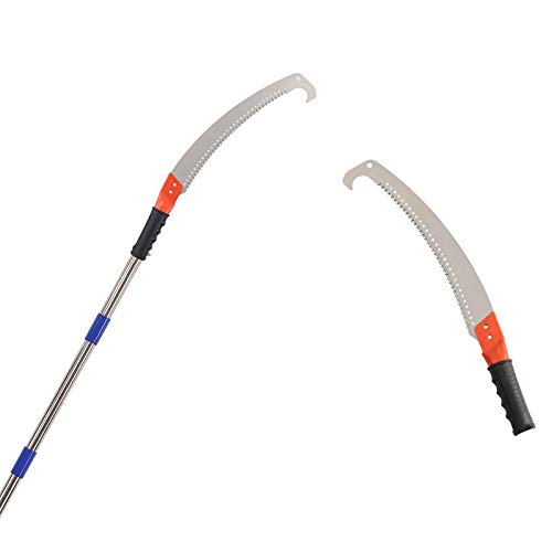 Pole Saw for Tree Trimming, Long Tree Trimmer Pole Saw 10FT, Manual Pole Cutter for Yard Garden and Patios Trees Branches Cutting - size: 10FT