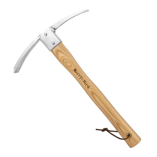 Garden Mattock Pick Axe, 14.9" Digging Tool with Wood Handle - color: Mattock Hoe, size: Lenght:14.9inch