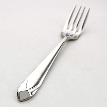 Stainless Steel Heavy Duty Flatware Forks Set of 8 Diamond Pattern