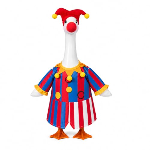 Halloween Porch Goose Outfit Clown Costume for 23-Inch Goose Statues - color: Clown
