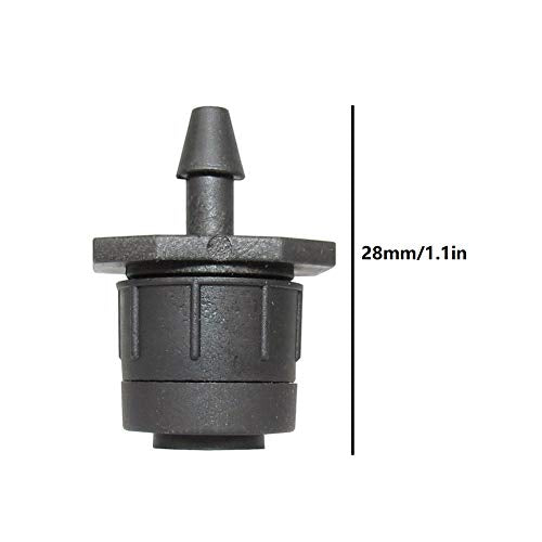 Lxcom Lighting 50 Pcs Irrigation Drippers Adjustable Drip Emitters Micro Spray 360 Degree Full Circle Pattern Water Flow Irrigation Drippers Sprinkler Drip Watering System Parts Drip Irrigation(Black)