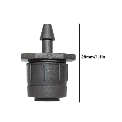Lxcom Lighting 50 Pcs Irrigation Drippers Adjustable Drip Emitters Micro Spray 360 Degree Full Circle Pattern Water Flow Irrigation Drippers Sprinkler Drip Watering System Parts Drip Irrigation(Black)