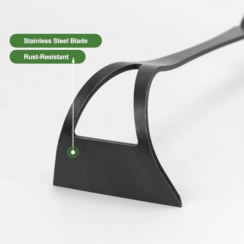 Onion Hand Hoe for Weeding, Stainless Steel Hoe Garden Tool Short Handle
