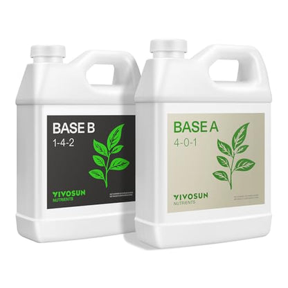 VIVOSUN Liquid Nutrients Base A & B Bundle, Set of 32oz - size: 32 Ounce