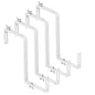 Adjustable Planter Box Brackets,Enhanced Bottom Support,Universal Outdoor Hanging Brackets,Flower Box Brackets for Fence Railings, Windowsill, Patio, Garden,Balcony. (White) - color: White