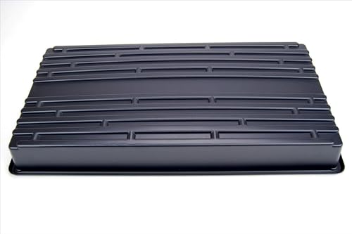 Living Whole Foods 20 Pack of Durable Black Plastic Growing Trays (Without Drain Holes) 21" X 11" X 2" - Flowers, Seedlings, Plants, Wheatgrass, Microgreens & More - size: 20 pack
