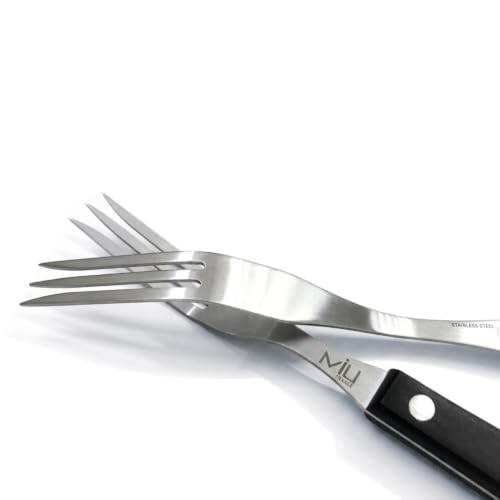 WALLFARM 12 Inch Stainless Steel Grill Fork, 3 Prong Granny Fork - size: 12 Inches