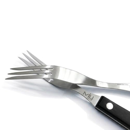 WALLFARM 12 Inch Stainless Steel Grill Fork, 3 Prong Granny Fork - size: 12 Inches