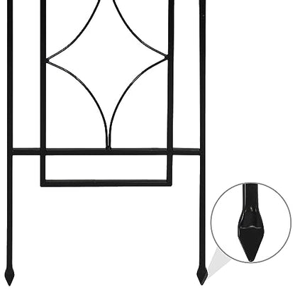 Sunnydaze 60" Black Metal Garden Trellis for Climbing Plants, 2-Pack - style: Chic Diamonds - 60"