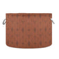 Brown Western Boho Round Storage Basket Collapsible with Handle - color: Brown