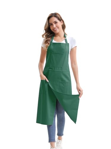 Nanxson Pottery Apron Split Leg with 3 Pockets & Adjustable Buckle - color: Green