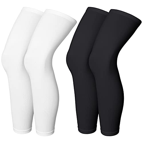 Skylety Compression Leg Sleeves Men Women - color: Black and White, size: X-Small