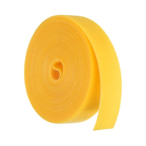 HARFINGTON Garden Plant Tape 16.4ft 25/32" Reusable Garden Plant Ties Strap Nylon Plant Twist Tie for Plant Gardening Home Office, Yellow - color: Yellow, size: 16.4ft x 25/32"