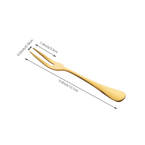 Gold Crab Stainless Steel Forks, 15 Pcs, 5 Inches - size: Gold