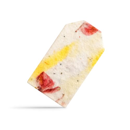 50 Pink & Yellow Plantable Seed Paper Tags - style: 50 Pink & Yellow Tags